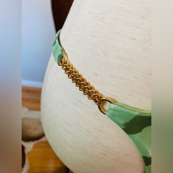 Brazilian Monokini | Green & Gold | Scrunch Butt | S - Picture 14 of 16